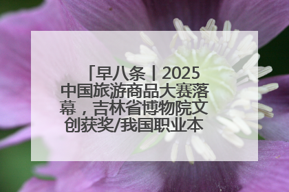 早八条丨2025中国旅游商品大赛落幕，吉林省博物院文创获奖/我国职业本科高校加速扩容