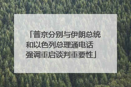 普京分别与伊朗总统和以色列总理通电话 强调重启谈判重要性