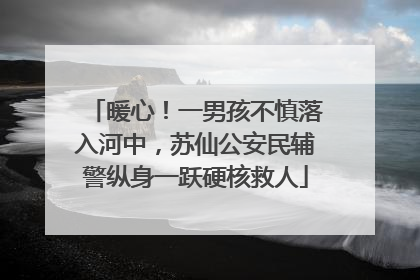 暖心！一男孩不慎落入河中，苏仙公安民辅警纵身一跃硬核救人