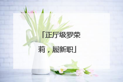 正厅级罗荣莉，履新职