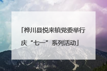 桦川县悦来镇党委举行庆“七一”系列活动