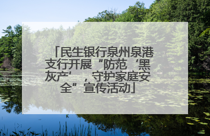 民生银行泉州泉港支行开展“防范‘黑灰产’，守护家庭安全”宣传活动