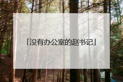没有办公室的赵书记