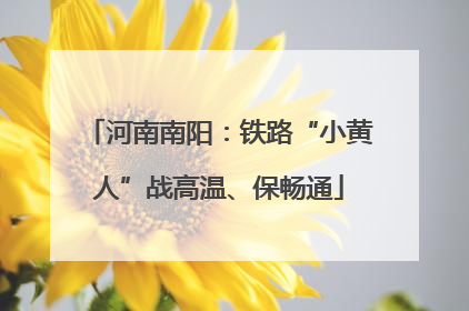 河南南阳：铁路“小黄人”战高温、保畅通