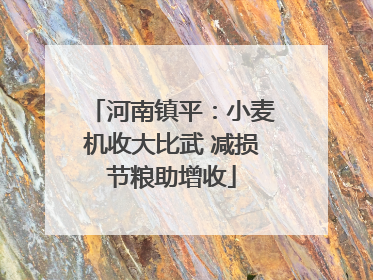 河南镇平：小麦机收大比武 减损节粮助增收