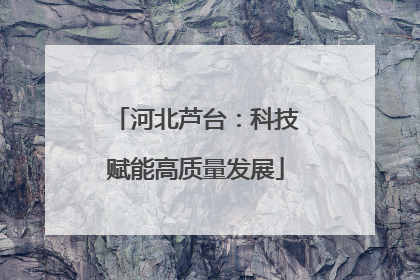 河北芦台：科技赋能高质量发展