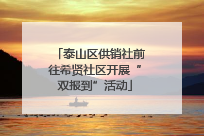 泰山区供销社前往希贤社区开展“双报到”活动