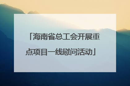 海南省总工会开展重点项目一线慰问活动