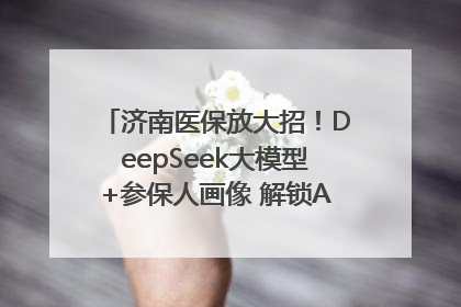 济南医保放大招！DeepSeek大模型+参保人画像 解锁AI医保管家新体验