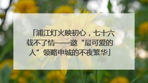 浦江灯火映初心，七十六载不了情——邀“最可爱的人”领略申城的不夜繁华