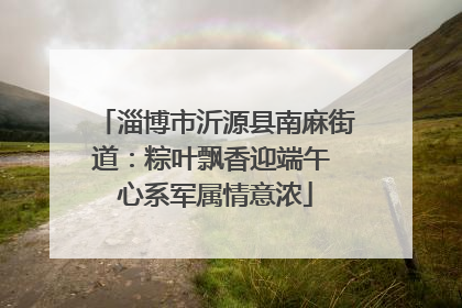 淄博市沂源县南麻街道：粽叶飘香迎端午 心系军属情意浓