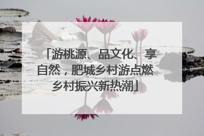 游桃源、品文化、享自然，肥城乡村游点燃乡村振兴新热潮