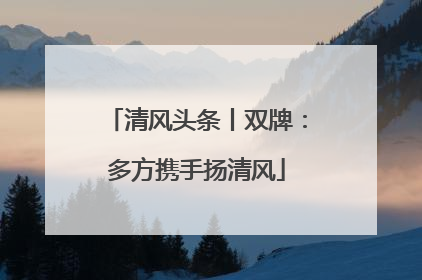 清风头条丨双牌：多方携手扬清风
