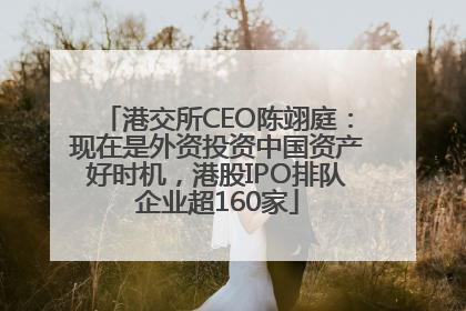 港交所CEO陈翊庭：现在是外资投资中国资产好时机，港股IPO排队企业超160家