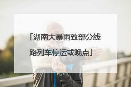 湖南大暴雨致部分线路列车停运或晚点