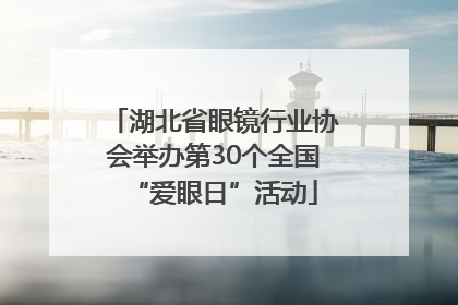 湖北省眼镜行业协会举办第30个全国“爱眼日”活动