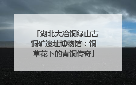 湖北大冶铜绿山古铜矿遗址博物馆：铜草花下的青铜传奇