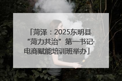菏泽：2025东明县“菏力共治”第一书记·电商赋能培训班举办
