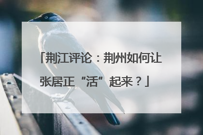 荆江评论：荆州如何让张居正“活”起来？