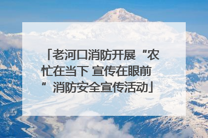 老河口消防开展“农忙在当下 宣传在眼前”消防安全宣传活动