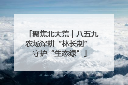 聚焦北大荒｜八五九农场深耕“林长制” 守护“生态绿”