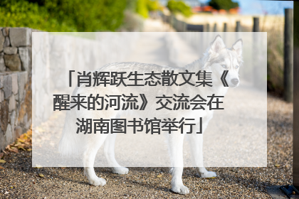 肖辉跃生态散文集《醒来的河流》交流会在湖南图书馆举行