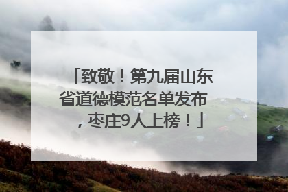 致敬！第九届山东省道德模范名单发布，枣庄9人上榜！