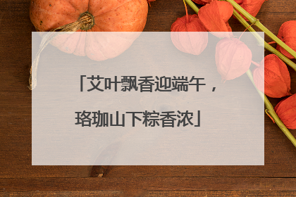 艾叶飘香迎端午，珞珈山下粽香浓