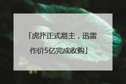 虎扑正式易主，迅雷作价5亿完成收购