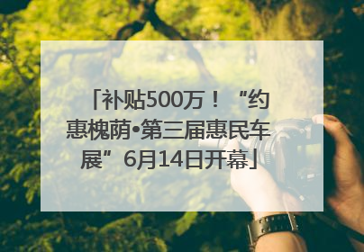 补贴500万！“约惠槐荫•第三届惠民车展”6月14日开幕