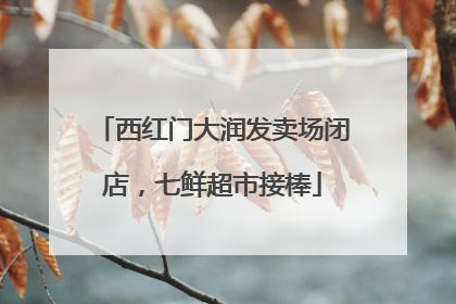 西红门大润发卖场闭店，七鲜超市接棒
