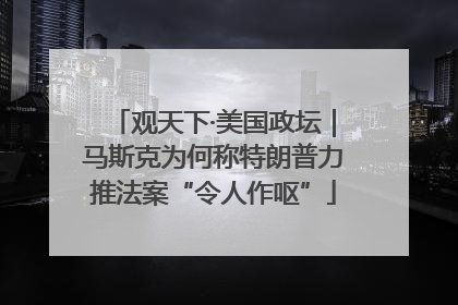 观天下·美国政坛｜马斯克为何称特朗普力推法案“令人作呕”