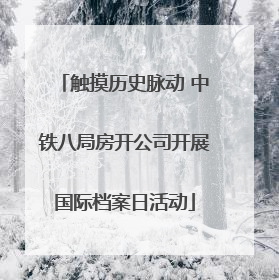 触摸历史脉动 中铁八局房开公司开展国际档案日活动