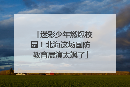 迷彩少年燃爆校园！北海这场国防教育展演太飒了