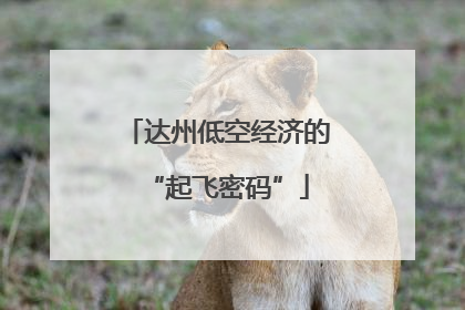 达州低空经济的“起飞密码”