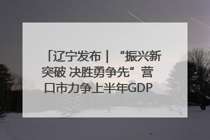辽宁发布｜“振兴新突破 决胜勇争先”营口市力争上半年GDP增长6%左右