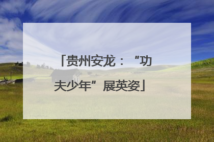贵州安龙：“功夫少年”展英姿