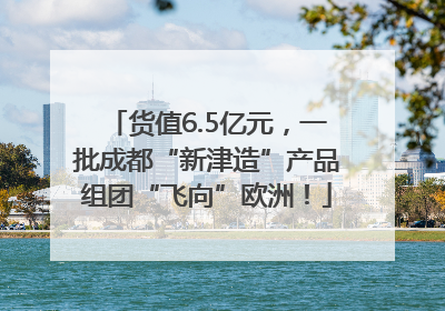 货值6.5亿元，一批成都“新津造”产品组团“飞向”欧洲！
