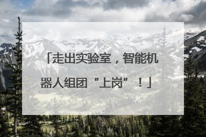 走出实验室，智能机器人组团“上岗”！