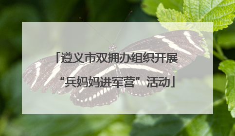遵义市双拥办组织开展“兵妈妈进军营”活动