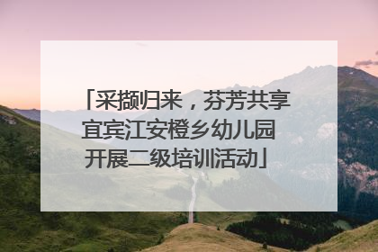 采撷归来，芬芳共享 宜宾江安橙乡幼儿园开展二级培训活动