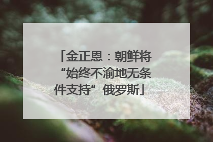 金正恩：朝鲜将“始终不渝地无条件支持”俄罗斯