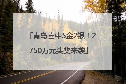 青岛喜中5金2银！2750万元头奖来袭