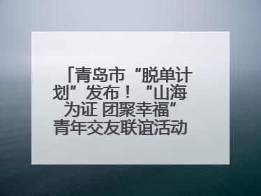 青岛市“脱单计划”发布！“山海为证 团聚幸福”青年交友联谊活动浪漫开启