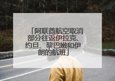 阿联酋航空取消部分往返伊拉克、约旦、黎巴嫩和伊朗的航班