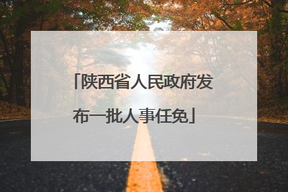 陕西省人民政府发布一批人事任免