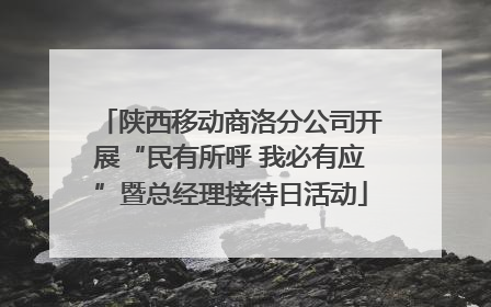 陕西移动商洛分公司开展“民有所呼 我必有应”暨总经理接待日活动
