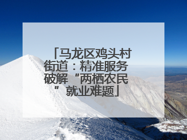 马龙区鸡头村街道：精准服务破解“两栖农民”就业难题