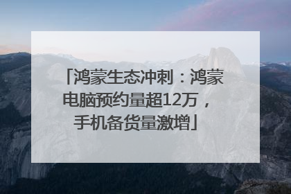 鸿蒙生态冲刺：鸿蒙电脑预约量超12万，手机备货量激增