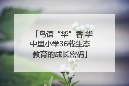 鸟语“华”香 华中里小学36载生态教育的成长密码